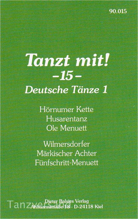 MC-SET 90.015 Tanz mit 15 - Deutsche Tänze 1 (in gemäßigtem Tempo)